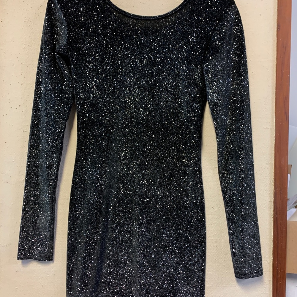 Top shop sparkle stretch mini dress